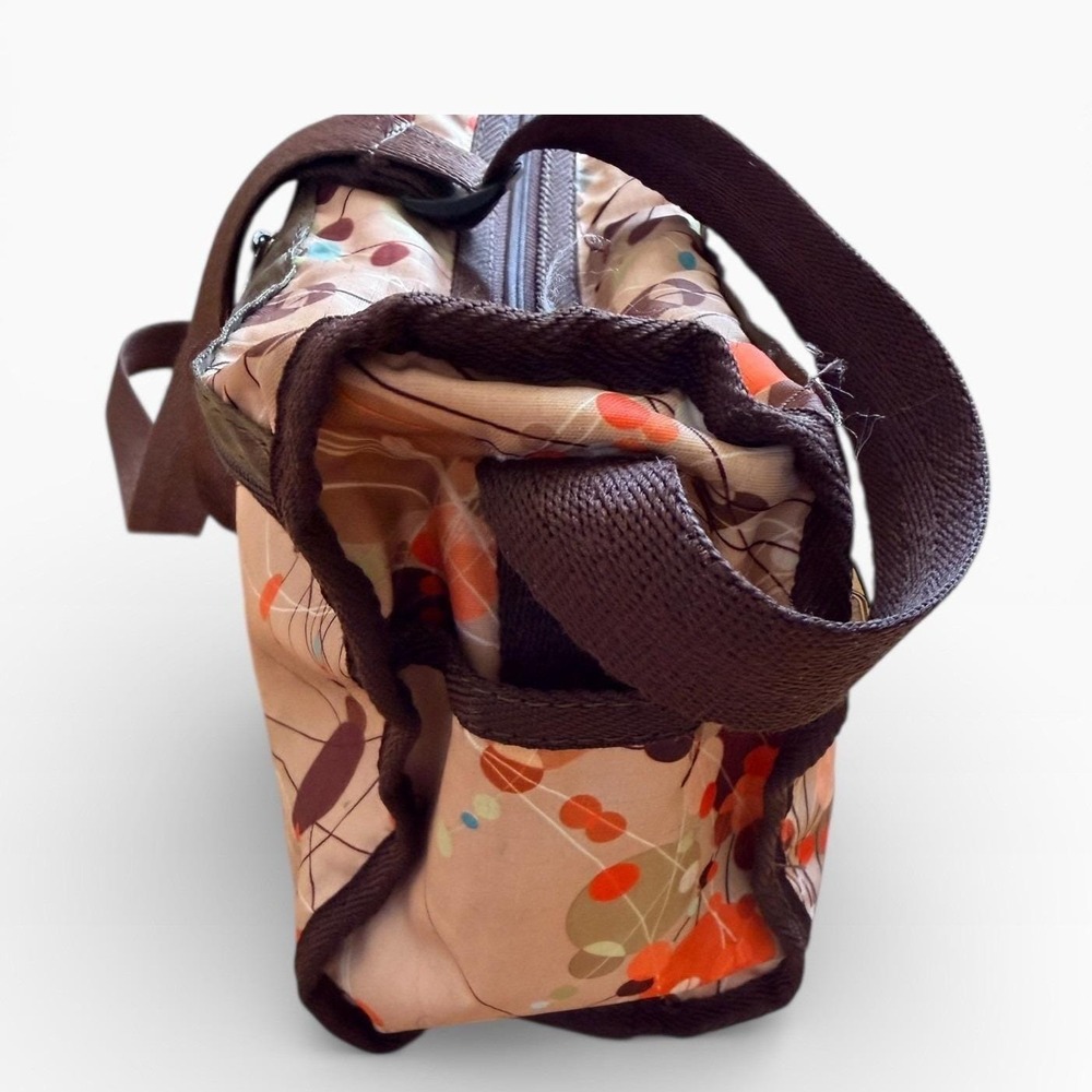Vintage LeSportsac Crossbody Bag Tan Floral Print Adjustable Strap Medium Size - Picture 4 of 9